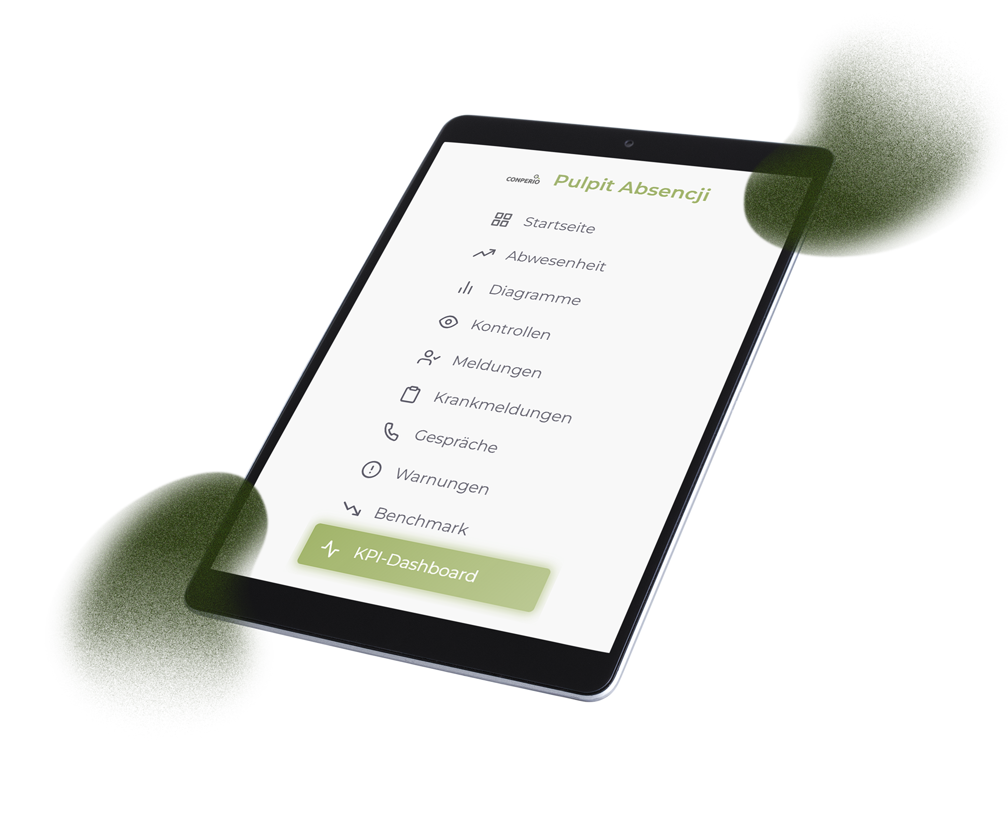 Abwesenheitsdashboard Anwendungsoberfläche - Krankheitsausfälle Verwaltung